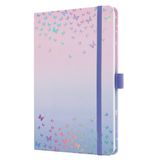 Sigel agenda 2025 - Jolie Beauty - A5 - hardcover - 7 dagen / 2 pagina's - butterfly confetti candy