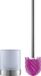 Loomaid Brosse WC tête en silicone acier inoxydable/rose avec support de brosse
