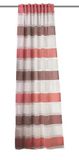 Home fashion 85728-807 kant-en-klare sjaal decostof dwarsstrepen, rood / 245 x 140 cm