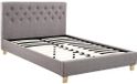 Habitat et Jardin Lit deux personnes sommier "Emmy" - 160 x 200 cm - Taupe - gris brun