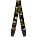 Buckle-Down Luiaard Gitaarband Zwart 2 Inch Breed