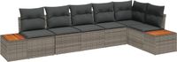 vidaXL Tuinbank Set Grijs Polyrattan