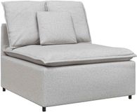 vidaXL Modulaire bank middenmodule met kussens 100 cm wolk grijs