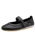 Tamaris dames leren ballerina 1-22145-46-001 damesschoenen met riempje zwart