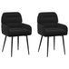 vidaXL Eettafelstoelen 2 pcs fluweel Zwart 59 x 59,5 x 90 cm