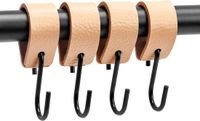 Brute Strength - Leren S-haak hangers - Naturel - 4 stuks