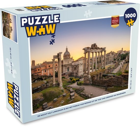 MuchoWow Puzzel Romeinse rijk - Constructie - Nacht - Legpuzzel - Puzzel 1000 stukjes volwassenen - Sinterklaas cadeautjes - Sinterklaas voor grote kinderen