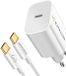 Mayaxess, chargeur secteur 20W avec câble USB-C 1m adapté pour Apple iPhone 17 Pro, blanc