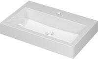Wastafel INK Momento Wastafel Polystone met 1 Kraangat - 700x450x90 mm - Glans Wit