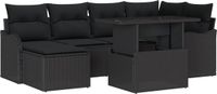 vidaXL Tuinbank Set Zwart