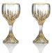 Solidchoice - Set de 2 verres à vin dorés peints à la main
