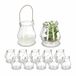 Relaxdays glazen windlicht, set van 12