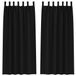 vidaXL Blackout Gordijnen met Ringen 2 st Zwart 245 x 140 cm Polyester