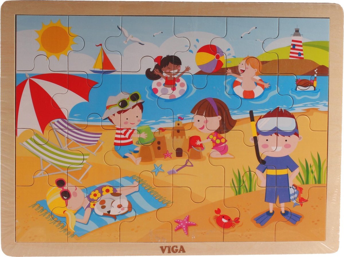 Milly Mally Viga Toys Legpuzzel Four Seasons Zomer 24 Stukjes