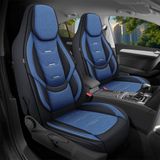 Bremer Sitzbezüge Etrusco Premium Camper stoelhoezen voor A Modell A 7300 DB H6 in Zwart/Blauw (2 losse stoelen)