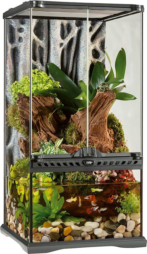 Exo Terra Paludarium Terrarium - 30 x 30 x 60 cm - Zwart