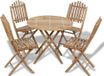 Maison Exclusive - Ensemble À Manger D'Extérieur Pliable 5 Pcs Bambou
