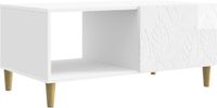 vidaXL Salontafel Hoogglans Wit 90 x 50 x 40 cm Bewerkt hout