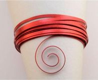 Vaessen Creative Aluminium Wire Embossed Flat 5x1mm 5m Red
