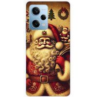 Xiaomi Bedrukt siliconen hoesje compatibel met Xiaomi Redmi Note 12 Pro 5G, Xiaomi Poco X5 Pro pere noel vintage