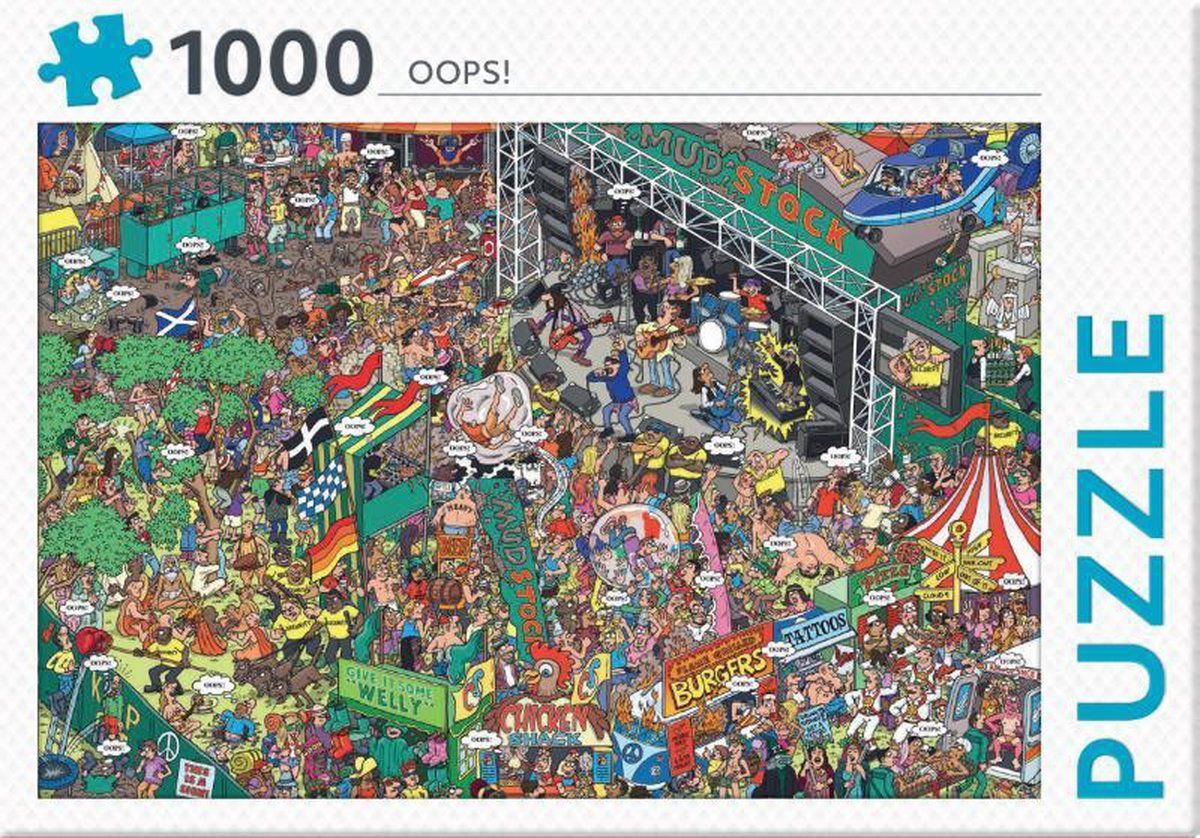 Rebo Productions Rebo legpuzzel 1000 stukjes - Oops! - Unisex - Multicolor