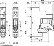 Finder 4C Relais d'interface 24VDC 8A Double CO LED - 4C.02.9.024.0050