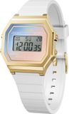 Ice Watch Ice Digit Retro - White Majestic 022718 Horloge - Siliconen - Wit - Ø 33 mm