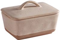 Sans marque Bol à beurre style européen vintage avec couvercle - pot à beurre - pot à beurre avec couvercle - boîte à beurre - boîte à beurre carrée en céramique - 350 ml - Céramique-jaune