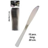 Privilege - Wegwerpmes zilver 20 cm, 12 stuks