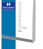 Koh-I-Noor Laterale spiegelprofiel, paar, zilver, 1