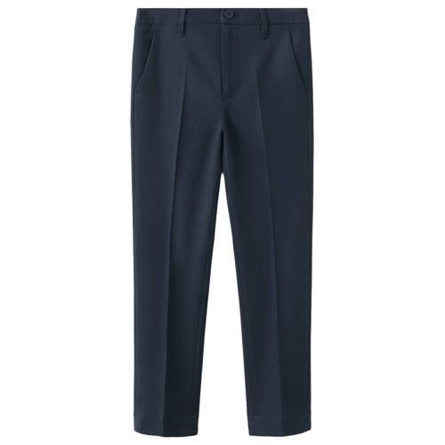 Mango Kids pantalon marineblauw Broek Jongens Polyester Effen - maat 128