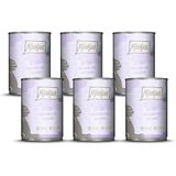 MjAMjAM - premium natvoer voor katten - kitten excellent kalf met zalmolie, pak van 6 (6 x 400 g), graanvrij met extra vlees