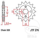JT Sprockets JTF276.16 16T stalen voortandwiel