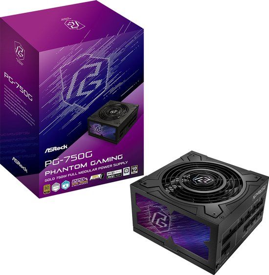 Asrock Phantom Gaming PG-750G power supply unit 750 W 80 Plus Gold Fully modular Black