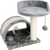 Pawise Krabpaal met platform en brug - Grijs - 36 x 23 x 36 cm