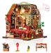 Merkloos Poppenhuis Poppenhuis miniatuur bouwset - Poppenhuis kit - Met licht en muziek - Bouwpakket voor volwassenen