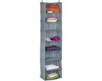Relaxdays Kast Organizer Hangend - 8 Vakken - Stof - Grijs