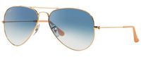 Ray-Ban RB3025 001/3F Aviator Zonnebril - Gold/Light Blue Gradient - 58mm