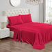 Juicy Couture Queen Size Satin Bed Sheet Set - Hot Pink