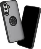 Techsuit Hoesje geschikt voor Samsung Galaxy A36 - Glinth Back Cover met ring en magneet - Zwart
