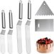 Ibenzoa® Set de décoration de gâteau en acier inoxydable avec spatules et grattoirs