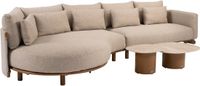 4 Seasons Outdoor Sofie Safina modulaire chaise longue loungeset 4 delig keramiek amber