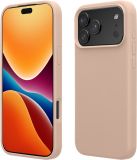 kwmobile telefoonhoesje geschikt voor Apple iPhone 17 Pro - Hoesje met siliconen coating - Smartphone case in kokosmelk