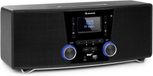 Auna Stockton Micro Système stéréo - 20W max. (2x 5W RMS), DAB+, Tuner radio FM, fonction RDS, lecteur CD, Bluetooth, port USB, AUX-IN, écran OLED, X-Bass, EQ, minuteur, fonction réveil, noir