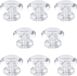 OEM Allecto Premium Acryl trekknoppen set - 8 stuks - Diamantvormig - Zelfklevend - Transparant