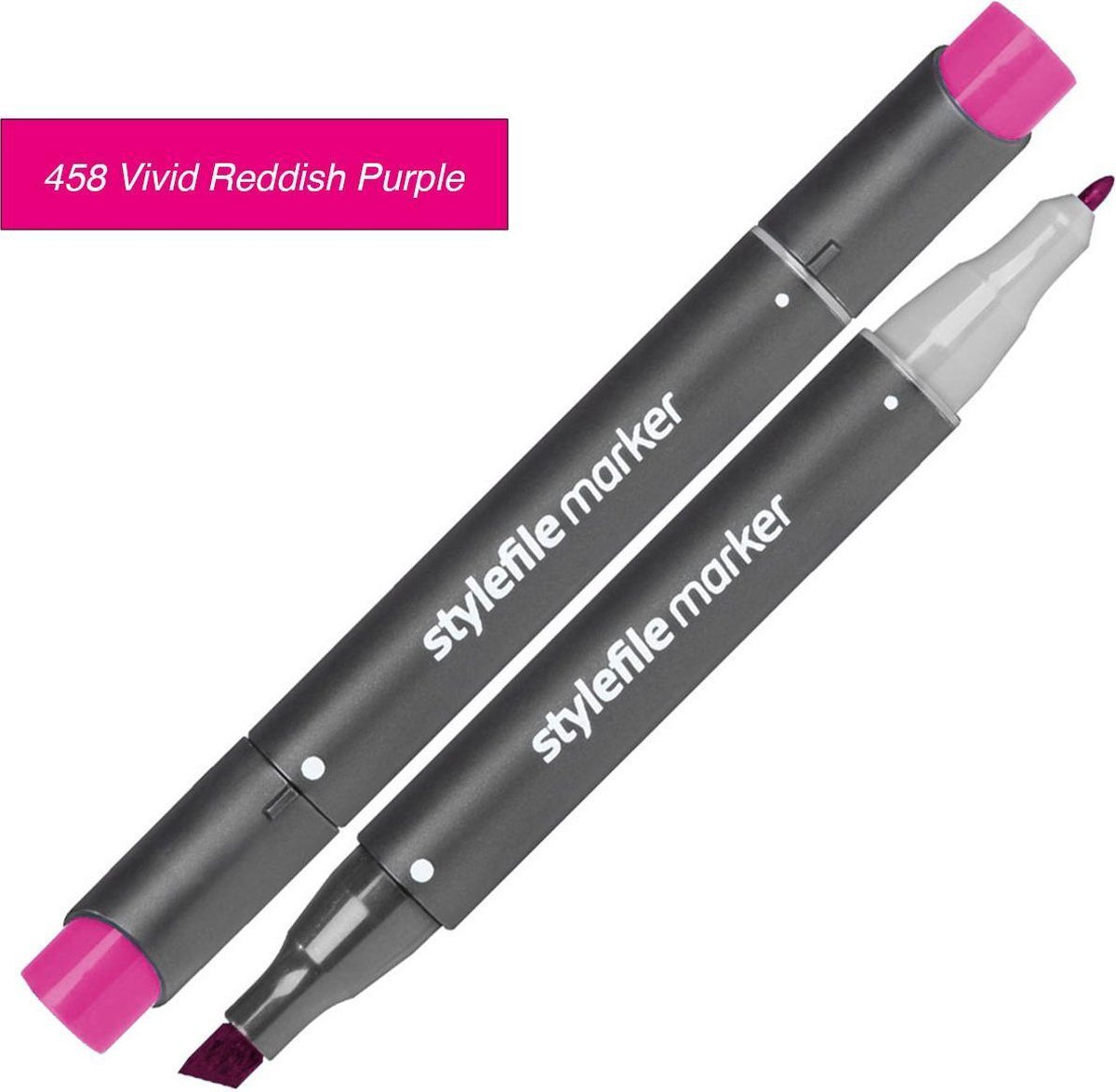 Stylefile Markers Stylefile Twin Marker - Roodpaars - Deze hoge kwaliteit stift is ideaal voor designers, architecten, graffiti artiesten, cartoonisten, & ontwerp studenten