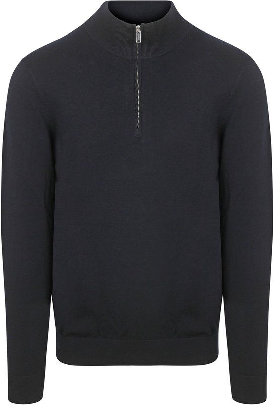 Profuomo Half Zip Pullover Luxury Donkerblauw (navy) - Maat L - Heren - Quarter zip