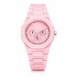 LGT JWLS Lookinggoodtoday Windsor Roze Kunststof Horloge met Ton-sur-ton Wijzerplaat