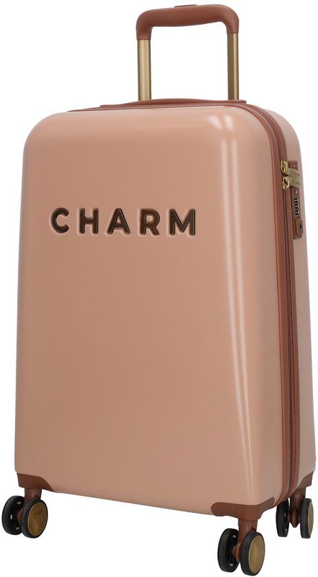 Charm London Capetown Koffer 20 Inch - Handbagage - Hardcase - Roze