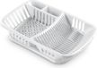 Hega Hogar Égouttoir en plastique blanc - avec bac de récupération - 52 x 33 x 11 cm - égouttoir